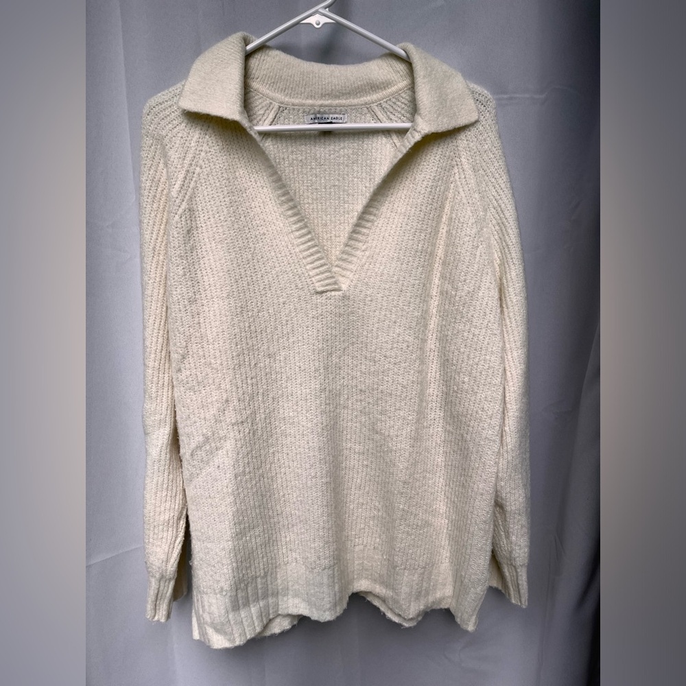 AE Whoa So Soft Oversized Collared Sweater
